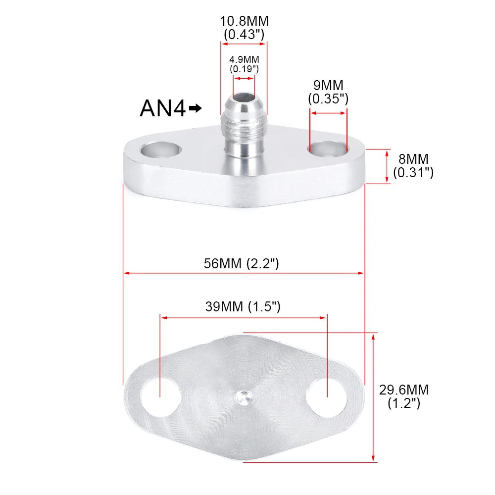 VR Turbo подача масла впускной фланец прокладка адаптер Комплект 4AN 4 штуцер T3 T3/T4 T04
