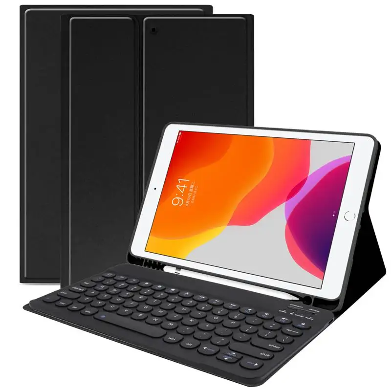 

For iPad 7th Generation 2019 Detachable English Bluetooth Keyboard Case with Pen Holder For iPad 10.2 Tablet Case Keyboard