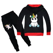 Толстовки с единорогом, Детские свитшоты хлопковый кардиган с капюшоном для мальчиков, футболка пальто для маленьких девочек повседневные футболки, спортивная одежда, детская одежда