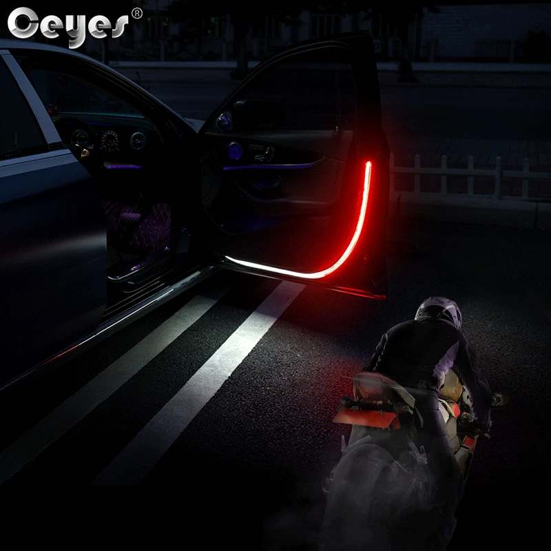 Car Accessories Led Strip Openning Door Warning Light Safety Shadow Welcome Flash Lights Alarm Signal Lamp (3动态图)