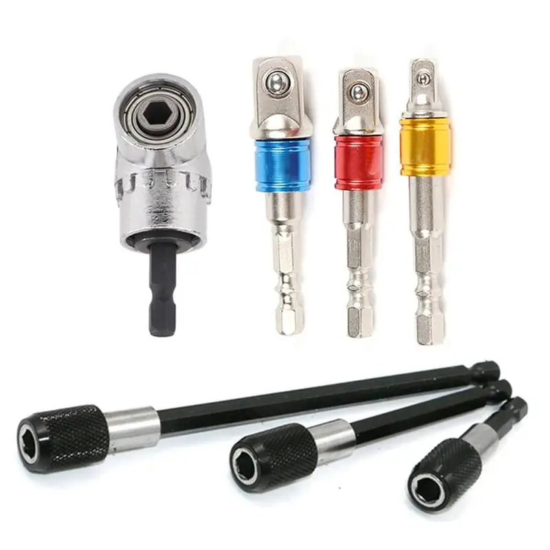 3Pcs Impact Socket Square Nut Driver Bit Adapter Drill Bit 3Pcs 1//4 Hex F3O9