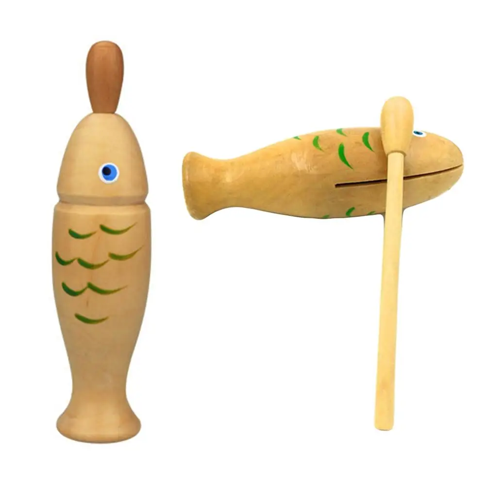 

Wooden Fish Shape Rhythm Drum Knocking Instruments Percussion Education Kids Toy Musical Instrument Cognitive toys
