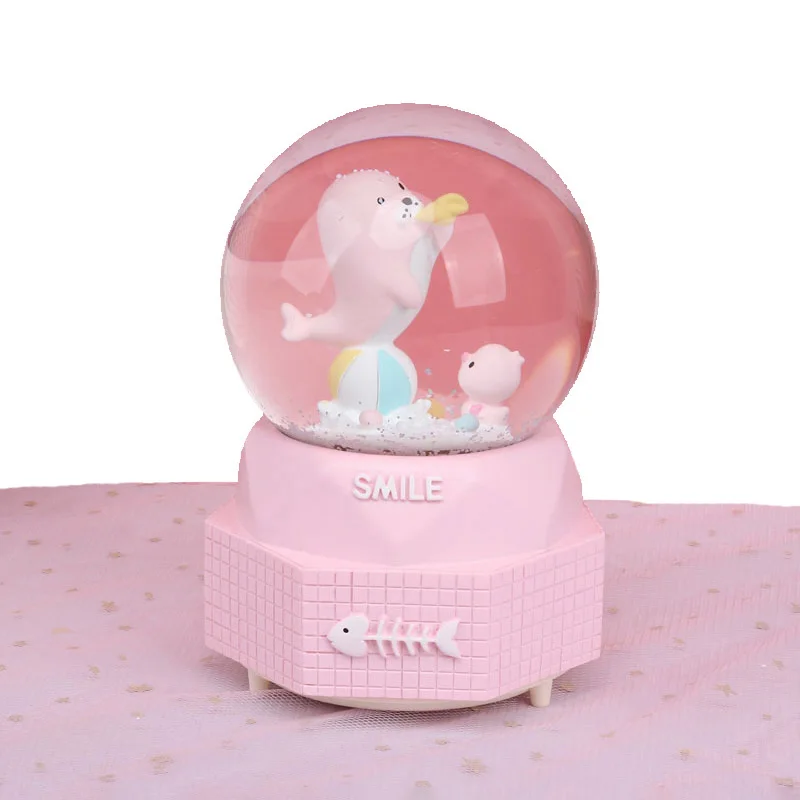 Милый Котик снежный шар хрустальный вращающаяся Рождественская музыкальная
