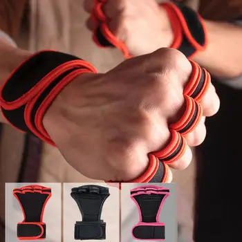 

Training Fitness Glove Anti-slip Hand Grips Pad Palm Protect Wrist Support Wrap Strap Gloves Gym Weight Lifting Accessories