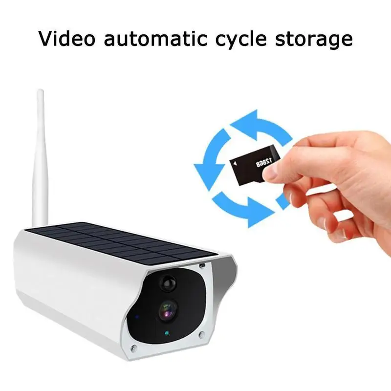 Outdoor Solar Power IP Camera 1080P HD Night Vision Waterproof Wireless Wifi Surveillance Security