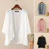 Fashion Solid Cardigans Women's Summer Blouse 2022 ZANZEA Casual Long Sleeve Blusas Femle Thin Tunic Plus Size Tops Kimono Cape ► Photo 1/6