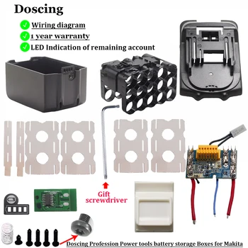 

Battery Plastic Case Set Charging Protection Circuit Board PCB for Makita 18v Battery BL1840 BL1850 BL1830 BL1860 LXT 400