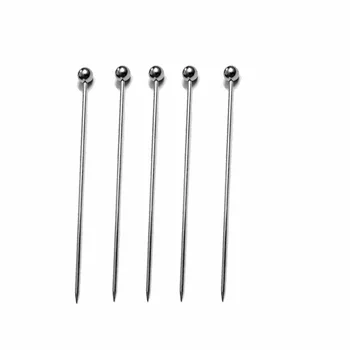 

12pcs Cocktail Pick Stainless Steel Fruit Sticks Party Drink Stirring Sticks Party Kitchen Bar Accessories Tool