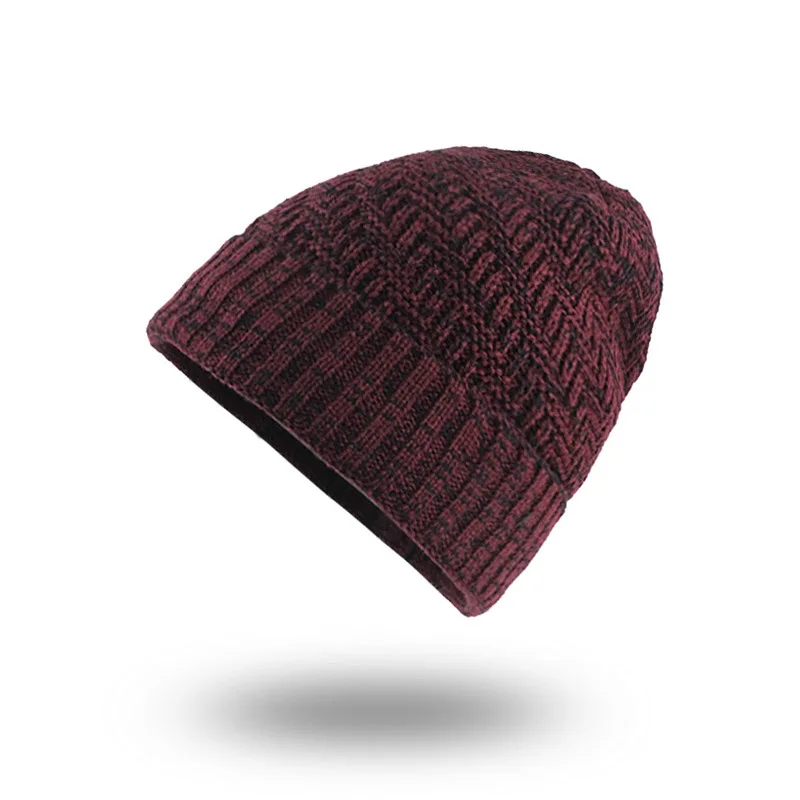 Женские шляпы для зимы, одноцветная зимняя шапка, теплая шапка, уличная мягкая шапка, безрукавка, шапочка, шляпа рыбака, осенняя вязаная шапка - Цвет: Красный