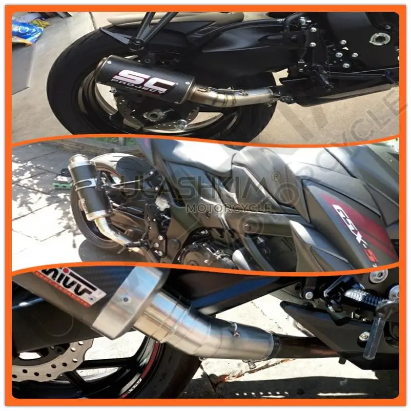 K7 GSXR 600 750 GSXR700 GSXR750 глушитель среднего соединения трубы полная система слипоны для Suzuki GSX R600 R700 R750 K7 K8