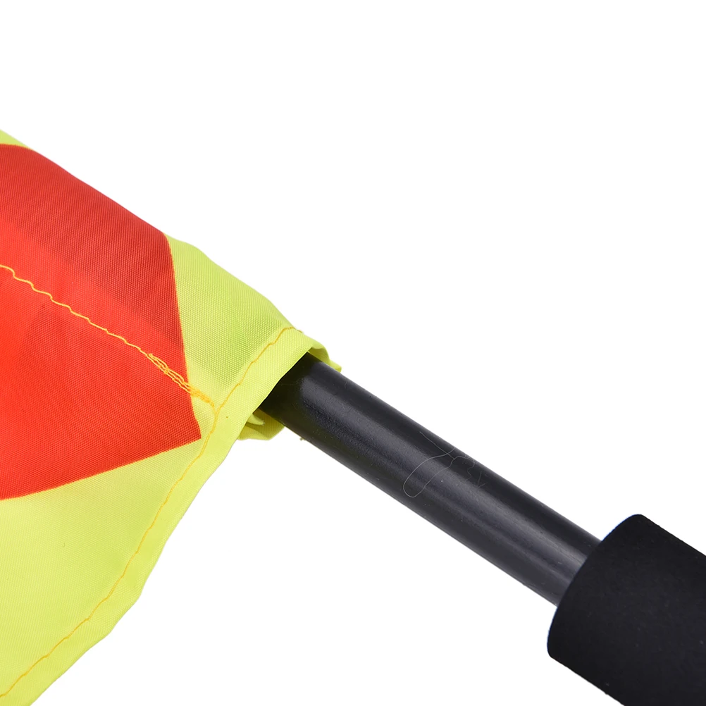 Рефери Футбольный флаг ярмарка играть Спортивный Матч Футбол Linesman флаги рефери оборудование+ сумка для переноски