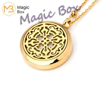 

Aroma Locket Styles Magnetic Necklace Stainless Steel gold Aromatherapy Essential Oil Diffuser Perfume Locket Pendant Jewelry