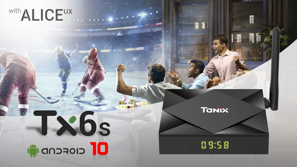 Tanix TX6S ТВ приставка Android 10,0 Allwinner H616 Четырехъядерный 4 Гб 64 Гб 2,4G/5G двойной Wifi Youtube 6K HDR Google TX6 Смарт медиаплеер