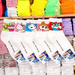 Носки с рисунком Аниме Crayon Shinchan Ins индивидуальные носки унисекс с забавным принтом Для Взрослых Повседневные носки для мужчин подарок 2019 SA-8