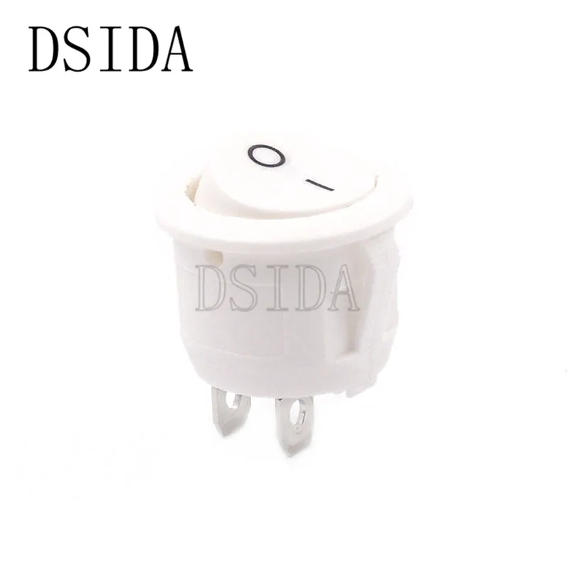 ON/OFF Round Rocker Switch LED illuminated Car Dashboard Dash Boat Van 12V 24V / 6A 250V / 10A 125V 2/3/4PIN Switch 20MM ON-OFF - Цвет: 2Pin ON-OFF white