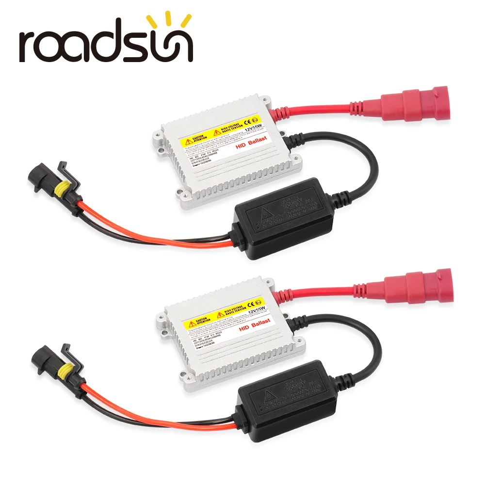 Цифровой Тонкий ксеноновый балласт roadsun 55 Вт блок зажигания электронный Hid H7 H4 H1 H11