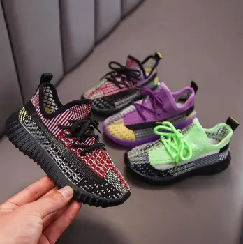 

Spring Autumn Kids Shoes Unisex Toddler Girls Boys Sneakers Mesh Breathable Fashion Casual Children Shoes Size 26-30