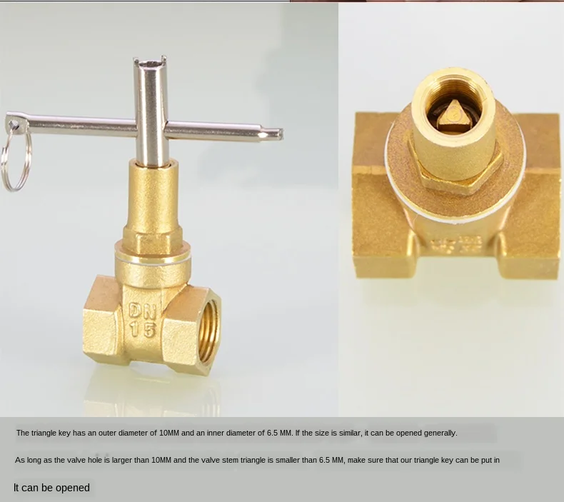 Llave De Paso Agua 1/2 Llave Para Medidor De Agua Acero