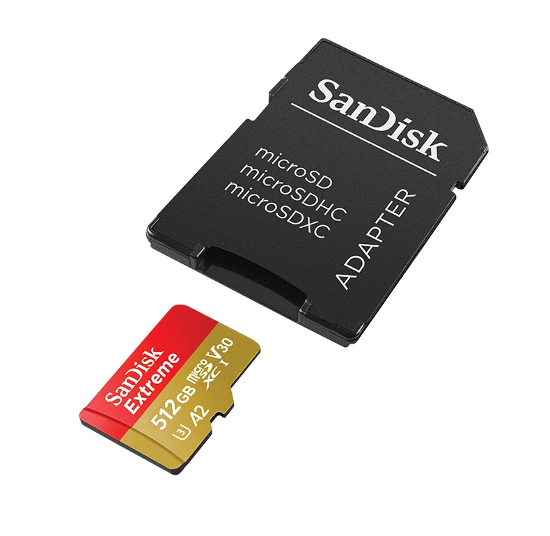 SanDisk,, экстремальная карта Micro SDtf U3 A2, карта памяти, 32 ГБ, 64 ГБ, 128 ГБ, 256 ГБ, TF карта для камеры, Дрон, картао де Мемория - Емкость: 512 ГБ