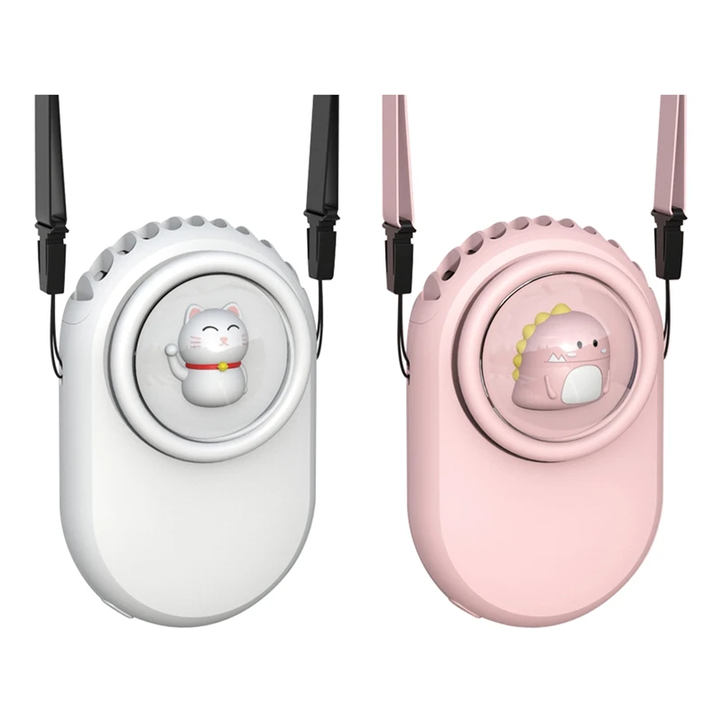Portable Mini Handheld Air Cooling Fan Personal Hanging Neck USB Sports Necklace Cooler For Travel | Вентиляторы