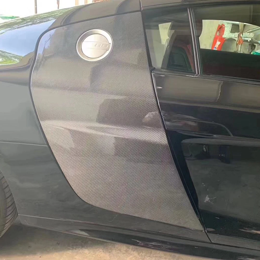 R8 углеродное волокно боковое крыло двери вспышки Крышка для Audi R8 V8 V10 2008- 1 пара