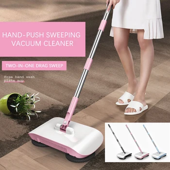 

Stainless Steel Hand Push Sweeper Household Broom Dustpan Mop All-in-one Gift Mop Sweeper Without Dead Corner Cleaning Mop