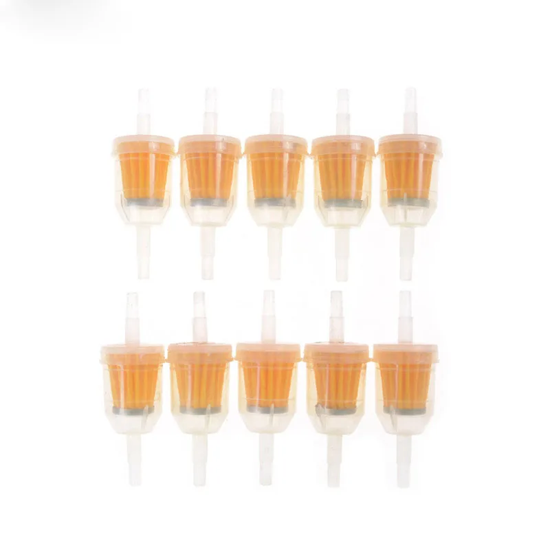 10Pcs 1/4" 6mm/8mm plastic and metal Hose Motorcycle Scooter Gasoline Filter Clear Inline Gas Fuel | Инструменты