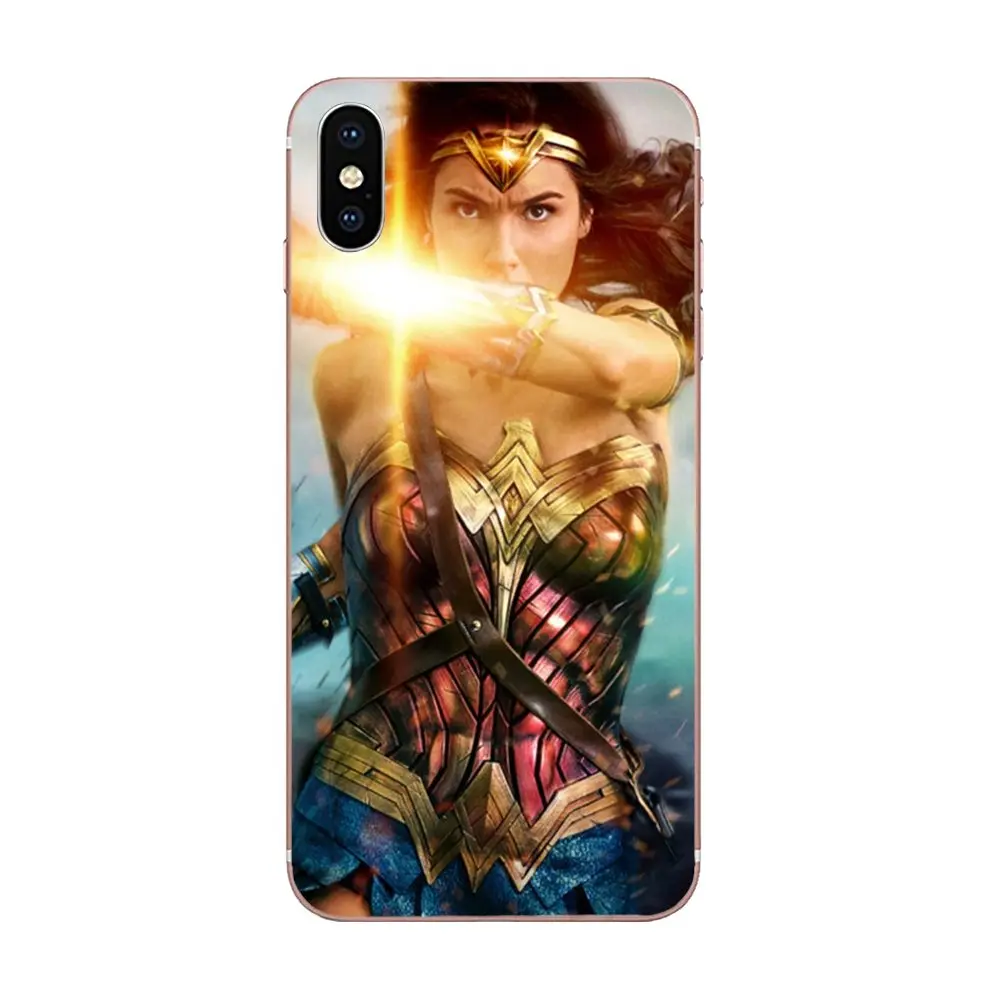 Diy Окрашенные аксессуары для телефонов Чехол Wonder Woman Top для Apple iPhone 4 4s 5 5C 5S SE 6 6S 7 8 Plus X XS Max XR - Цвет: as picture