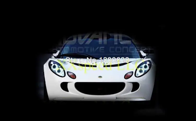 Для Lotus Elise 2004-2008 Янтарный светодиодный налобный фонарь Halo Angel Demon Eyes Кольца Комплект многоцветный RGB светодиодный свет