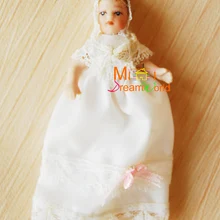 1/12 фарфоровая кукла в кружевном ночном платье Dolhouse миниатюрные фигурки людей игрушка детский подарок на день рождения