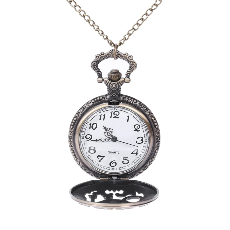 

New pocket watch Fashion creative design large thin chain openwork pattern TFO pocket watch