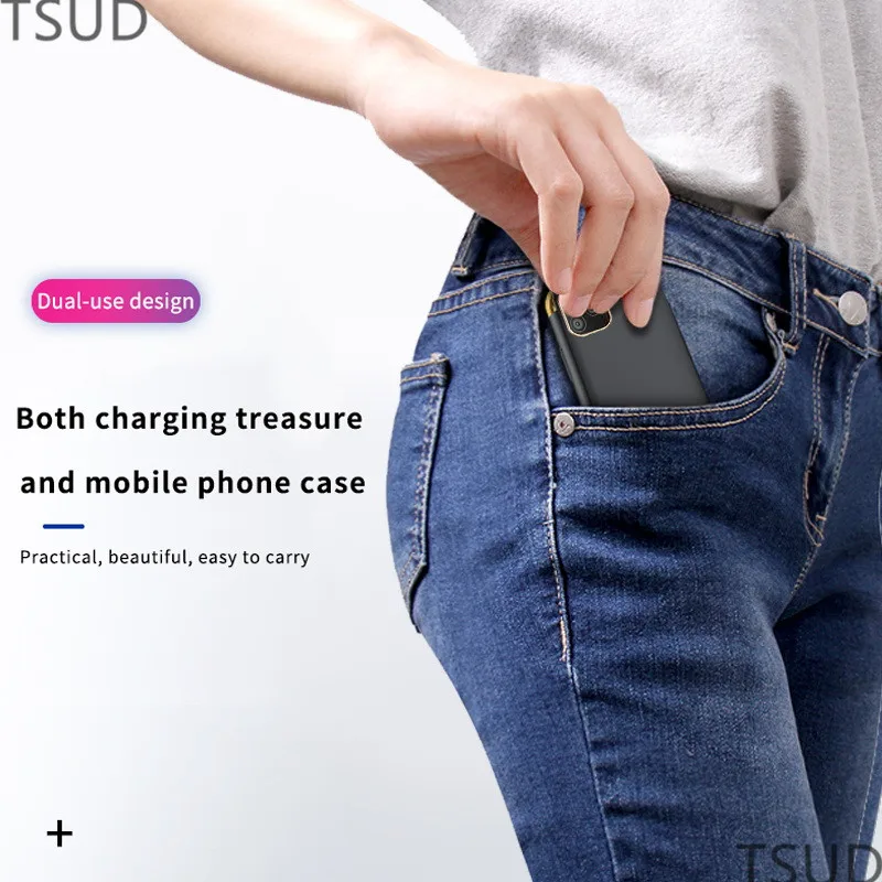 

5500mah buckle battery charger case for iphone 11 Pro external portable wireless charging for iphone 11 Pro luxury 2 in 1