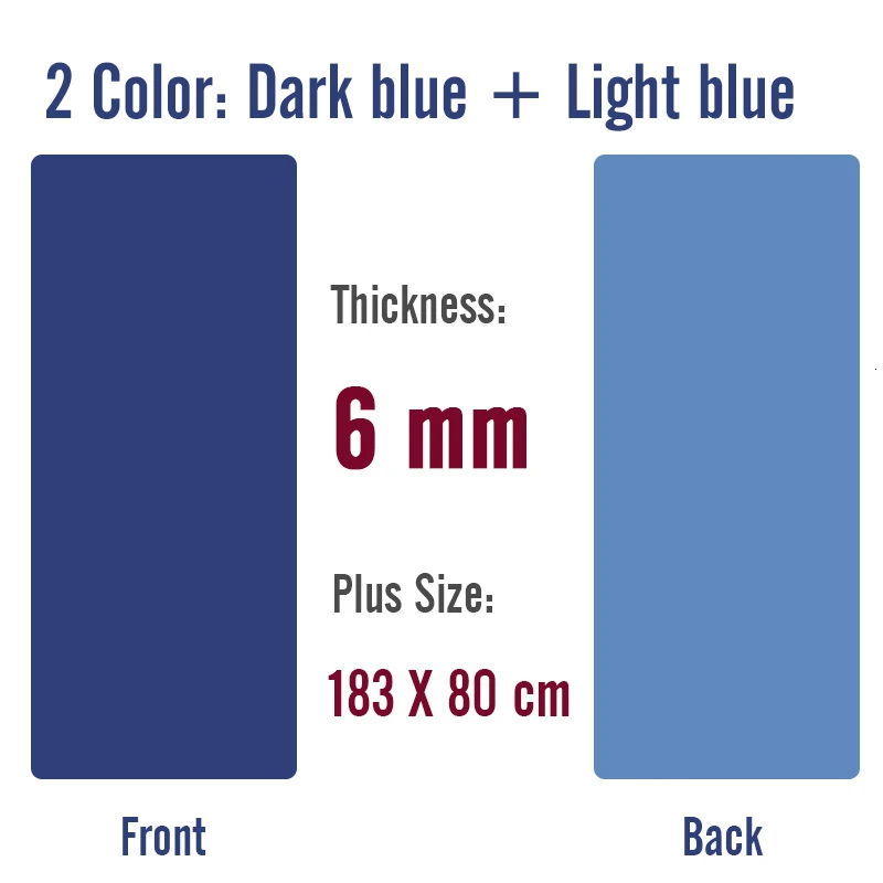 183X80CM Thicker 6mm 183x800x8 мм TPE коврик для йоги с двухсторонним использованием большой размер Противоскользящий коврик для начинающих экологический фитнес-гимнастика коврики - Цвет: 183X80CM Thicker 6mm