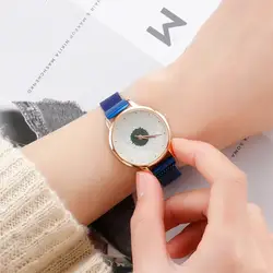Простые Женские часы Disc Flower Dial Montre Femme Acier, неоксидные высококачественные кварцевые наручные часы минимализм, рекомендуемый часовой