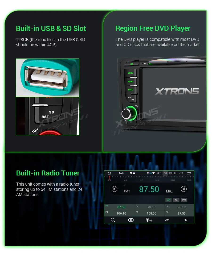 Flash Deal 7" Android 9.0 Pie OS Car DVD Multimedia GPS Radio for Audi A6 1997-2004 & S6 1999-2003 & RS6 2002-2004 & Allroad 1999-2005 21