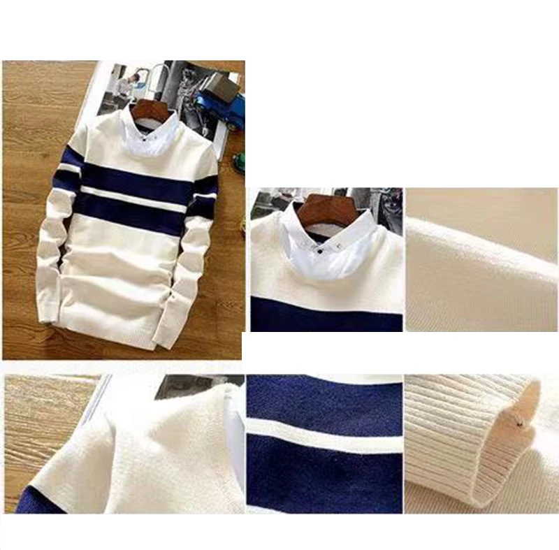 2019 New Fashion Brand Sweater Mens Striped Pullover Slim Fit Pullovers Knitred Wool Autumn Korean Style Casual Men's Clothing 2019 New Fashion Brand Sweater Mens Striped Pullover Slim Fit Pullovers Knitred Wool Autumn Korean Style Casual Men's Clothing