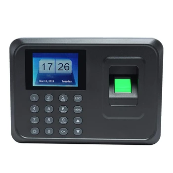 

US Plug,H1 Intelligent Biological Fingerprint Password Attendance Machine Employee Sign-In Recorder