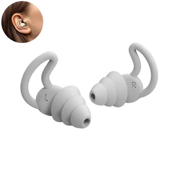 

2Pcs Upgraded Nano Silicone Sleeping Ear Plugs Soft Tapered Earplugs For Travel Sleep Aid Noise Reduction Sound Prevention