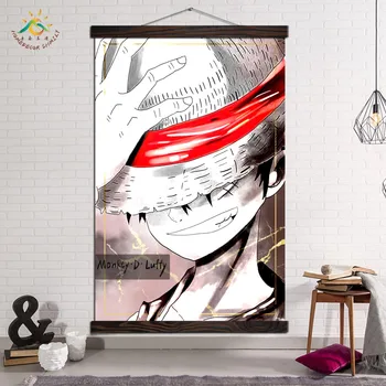 

Anime Poster Posters and Prints Abstract Canvas Painting Poster Modern Art Wall Pictures for Kid's Room Decor One Piece