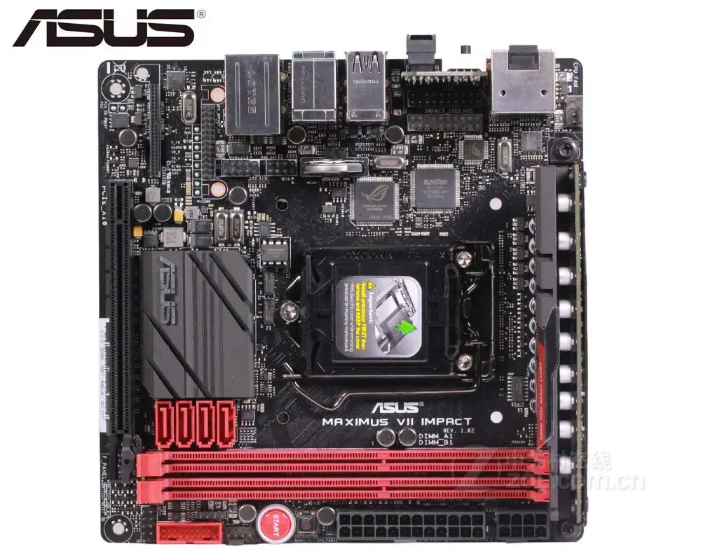 Оригинальная материнская плата ASUS MAXIMUS VII IMPACT для intel DDR3 LGA 1150 USB3.0 USB2.0 16 Гб M.2