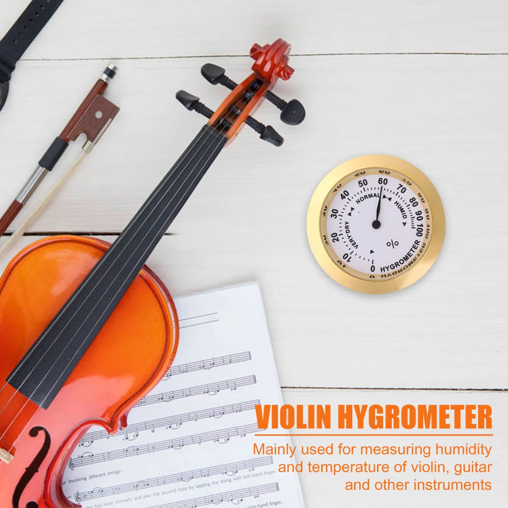 Round Thermometer Hygrometer Humidity Temperature Meter For Violin