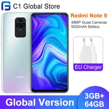 Global Version Xiaomi Redmi Note 9 3GB 64GB /4GB 128GB Smartphone MTK Helio G85 Octa Core 48MP Quad Cameras 5020mAh Redmi Note9