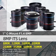 8,0 мегапикселя его объектив 8 мм 12 мм 16 мм 20 мм 25 мм 35 мм 50 мм 70 мм с фиксированным фокусным расстоянием объектив Ручной диафрагмы для HD камеры наблюдения объектив