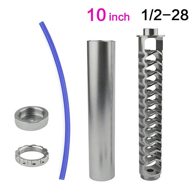 New 1/2-28 5/8-24 6inch-Small 10inch Single Core Aluminum Fuel Filter Solvent Trap for NAPA 4003 WIX 24003 223 308 223