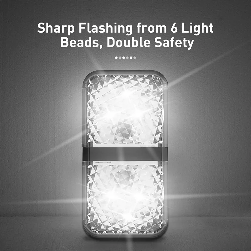 Baseus 2Pcs 6 LEDs Car Openning Door Warning Light Safety Anti-collision Flash Lights Wireless Magnetic Alarm Signal Lamp Baseus 2Pcs 6 LEDs Car Openning Door Warning Light Safety Anti-collision Flash Lights Wireless Magnetic Alarm Signal Lamp
