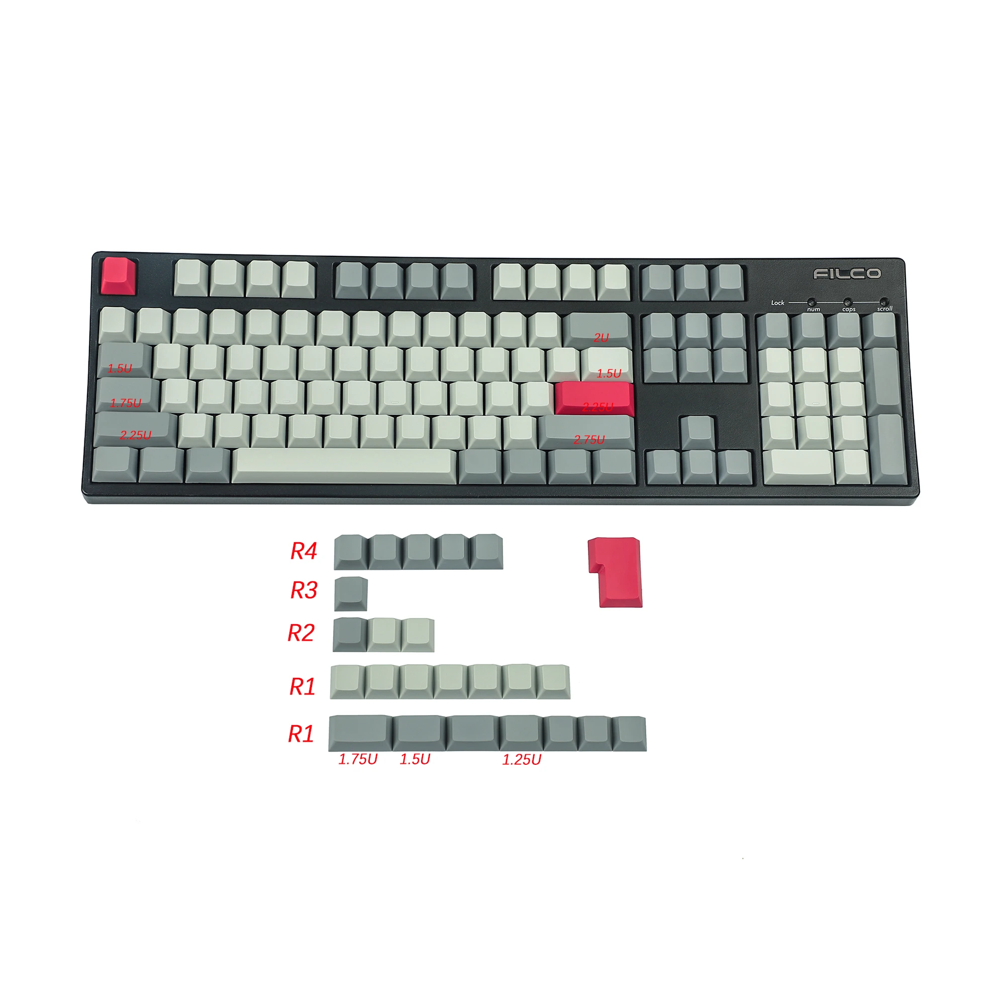 Perfil Grosso PBT Keycap ANSI ISO layout