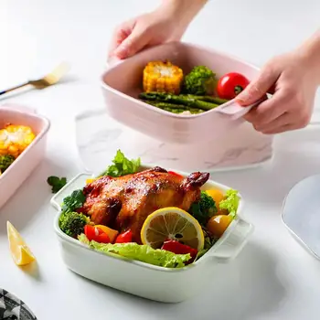 

6 INCH Pie Cheese Food Dish Ceramic Oven Baking Dish Tray Roaster Plate Stoneware Restaurant Container For Salad Pasta