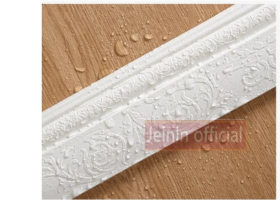 Золотой Серебряный самоклеящийся плинтус, для стен наклейка белое напольное покрытие пол угловая линия 3D толстая пена алюминиевая плитка из сплава Наклейка на стену