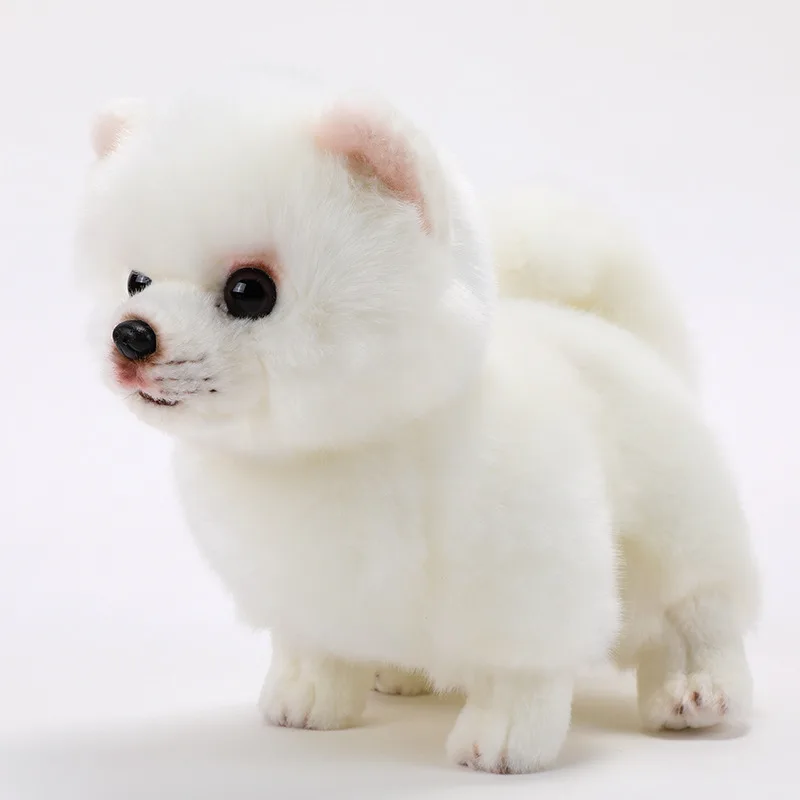 

Model Pomeranian Doll Samoyed MacBook Dog Doll Cute Dog Plush Toys Children Birthday Gift