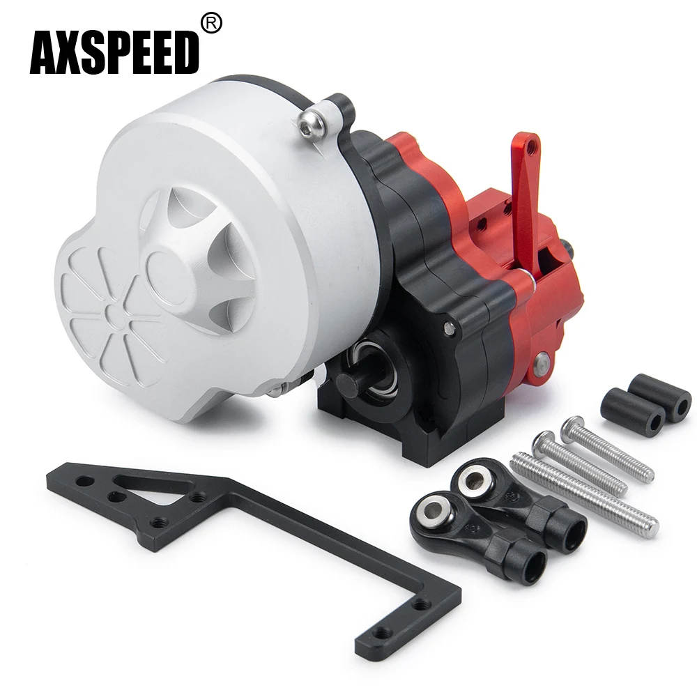 AXSPEED металлическая коробка передач с редуктором и Мотором для Axial AX10 SCX10 Wraith 1/10